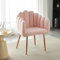 Homcasa Pink Armchair Upholstered Furry Living Room Chairs Dressing Chair with Armrests Metal Legs,Modern Tub Chairs for Lounge (1 Chair)