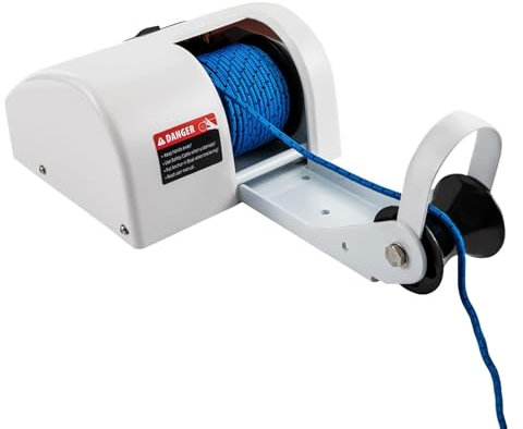 Kozivmo Verricello elettrico con telecomando, 12 V, 45 LBS, per acqua salata con verricello, 20 kg, bianco