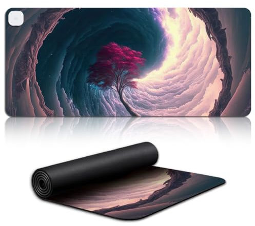 XL-Mauspad, Cosmic Gateway, Gaming-Mauspad/Matte, XL (80 x 33) cm, großes Mauspad für Computer-Laptop-Gamer mit 3 Heizstufen