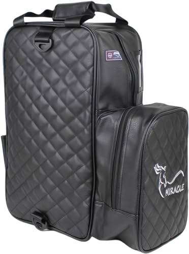 Hemivta Reittasche für Erwachsene, Herren und Damen,Fach für Reithelm und Stiefel, Englische Reitsport-Aufbewahrungstasche für Alles (Schwarz)