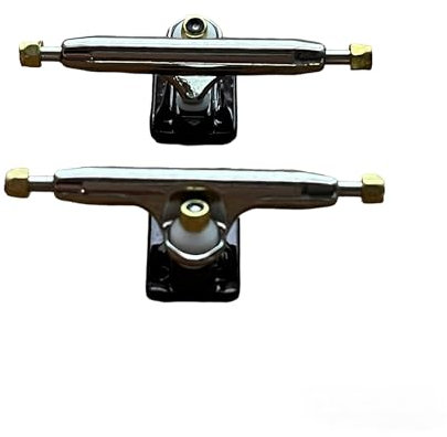 LEEFAI Pro Fingerboard Trucks 32/34/36mm 4.0-Regular Kingpin-Upgraded v2 baseplate with Hardware-Baseplate Color and Size (34 mm, Schwarz)
