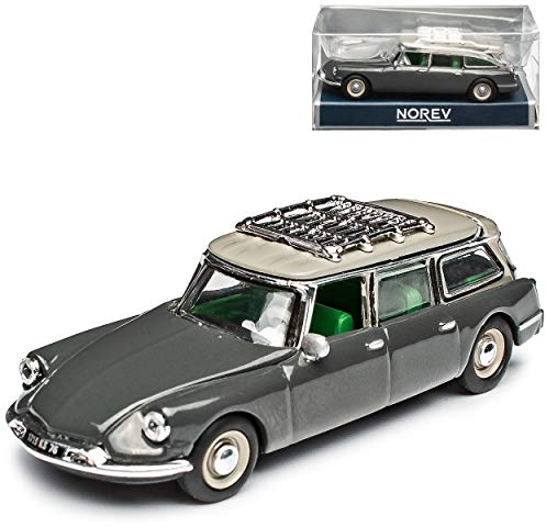 Citroen ID Break Kombi Dunkel Grau 1960 H0 1/87 Norev Modell Auto mit individiuellem Wunschkennzeichen