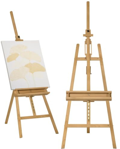Vinsetto Staffelei Standstaffelei Klappbar Höhenverstellbar bis 120 cm | Atelierstaffelei, Leinwand Ständer mit Halterung für Leinwände, Kunstmalerei, Holz