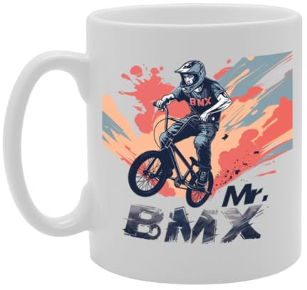 Coralgraph MG5960 Mr BMX Mug - Ideal for BMX Riders and Cycling Enthusiasts, 11oz Ceramic Coffee Mug for Bike Lovers and Extreme Sports Fans