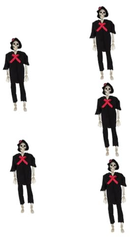 TOPBATHY 5st Schädel Skelett Skelettförmiges Halloween-Spielzeug Skulptur Im Freien -Skelett-Requisiten Mini- Knochen-Halloween- Ganzkörperskelett