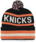 47 NBA Mütze für Erwachsene, Team-Farbe, offizielles Lizenzprodukt, Bering, Sport, Strickmütze mit Bommel, für kaltes Wetter, Schwarz, New York Knicks - Schwarz, Einheitsgr��e