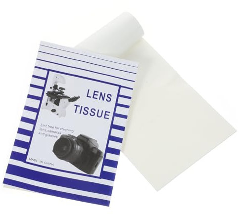 COLLBATH Lens Cleaning Paper and Microscope Lens Cleaning Tissue 100 Pcs Lint-Free High Absorbency White Paper and Glasses Care
