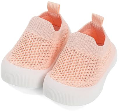 Cheerful Mario 0-3 Anni Scarpe Neonato Neonata Scarpe Primi Passi Bimba Bimbo Scarpine Morbida Traspirante e Comfy Rosa 12-18 Mesi