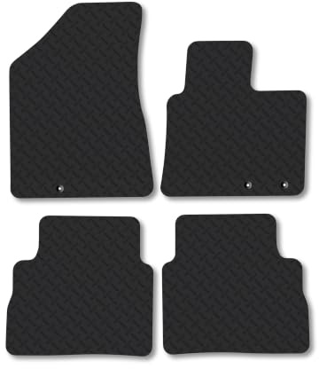 Kia Sorento (2010-2013) 5mm Rubber Car Mats | Heavy Duty Rubber Tailored Fit Floor Mats Full Coverage Durable Waterproof Accessories Easy Clean Anti Slip Made in the UK