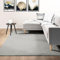 VIMODA Teppich Wohnzimmer Schlafzimmer Fellteppich, kurzflorig - waschbar und Fußbodenheizung geeignet, Farbe:Grau, Maße:160x220 cm