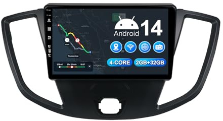 MISONDA Android 14 Autoradio Für Ford Transit Custom 2015-2017 Radio 9 Zoll Touchscreen Radio Bluetooth5.0 GPS Navi WiFi RDS Rückfahrkamera 2 Din Bildschirm Für Ford Transit Custom 2015-2017
