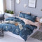Tospass Floral Housse de Couette 240x260cm Gris Foncé Gris Fumé Fleurs Feuilles Parure de Lit 2 Personne Adultes avec Fermeture Éclair Housse Couette en Microfibre avec 2 Taie d'oreiller 65x65cm