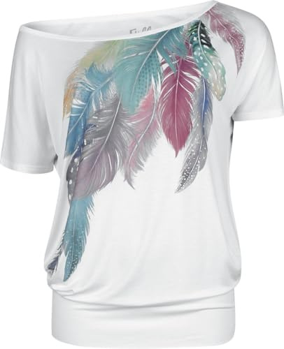 Full Volume by EMP Damen weißes T-Shirt mit Frontprint