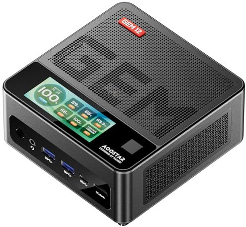 AOOSTAR GEM12 Pro Mini PC de Jeu, Ryzen 7 7840HS (8C/16T, jusqu'à 5,1 GHz) sans RAM Pas de SSD, Mini Ordinateur 4K Quad Display, OCULINK, USB4, HDMI2.1, DP1.4, WiFi6, Dual 2.5G RJ45