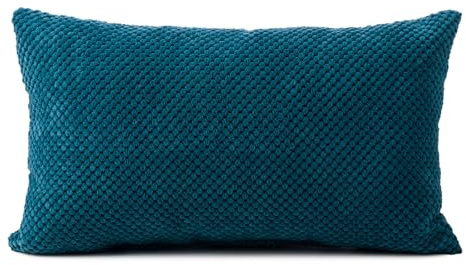 Gözze - Kissen Sven, Dekokissen in genoppter Optik, Weiches Sofakissen mit Füllung, 100% Polyester, 30 x 50 cm - Petrol