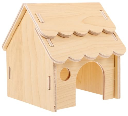 NOLITOY Holz Hamsterhaus Versteck für Käfig, Braun, Dekorativ