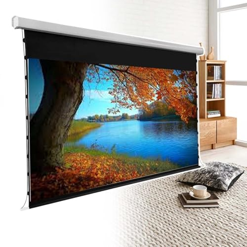HCAUYNN Pantalla Motorizada Elevable De 100 Pulgadas, Pantalla EléCtrica 16:9 4K HD, Control InaláMbrico/BotóN, para PelíCulas Y Series De TelevisióN. NanoGrayCrystal