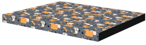 Hundekorb XL Bertoni 80x55 cm | bequemer Schaumgummi wasserdichte Bezug abnehmbar langlebig rutschfest | Bequem für Große Hunde Stylisch (80x55x5 cm, Grey Dogs)