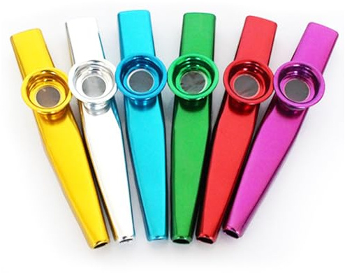 6Pcs Multipack Kazoo Musical Instrument for Kids Adult Aluminum Alloy Kazoo