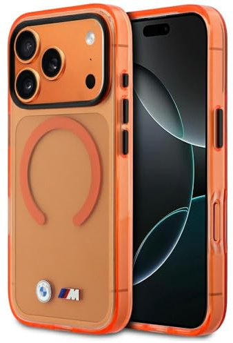 CG MOBILE BMW M IML Metalllogos kompatibel mit MagSafe Hülle für iPhone 17 Pro Max (Orange)