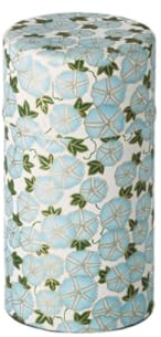 Teemando® Tee-Dose Satoru, 90 g Weißblech, rund, mit Aromaverschluss veredelt mit Japanpapier (Washi) H 12,5 cm, Ø 6,5 cm von Cha Cult