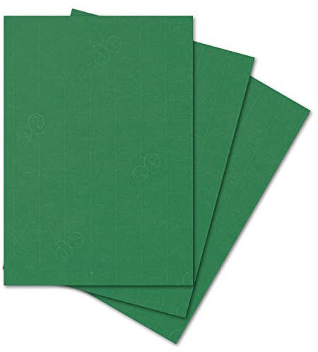 ARTOZ 50x Briefpapier - Tannengrün DIN A4 297 x 210 mm - Edle Egoutteur-Rippung - Hochwertiges Designpapier Urkundenpapier