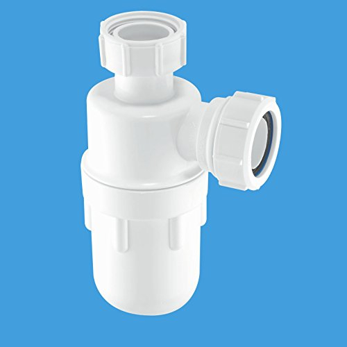McAlpine A10A 11/4 inch x 75mm Water Seal Adjustable Inlet Bottle Trap with Multifit Outlet, White