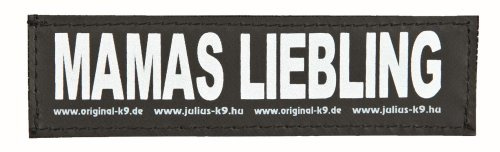 Julius-K9 Interchangeable Hook & Loop Patches, 1 pair, MAMAS LIEBLING, Size: Large, Black
