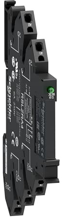 Schneider Electric Harmony RSL Slim Electromechanical Interface Relay, Pre-Assembled, Spring Terminals, 6A, 1CO, SPDT, 24V AC/DC with LED, Compact 6mm Width (RSL1PRBU)