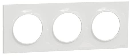 Schneider Electric S520706 Plaque 3 postes Odace Styl Blanc