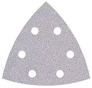 wolfcraft 5 Haft-Schleifblätter für Farbe/Lack, 95 mm I 1163000 I Körnung 120 I Schleifpapier für Delta-Schleifer I universell einsetzbar, hohe Standzeit