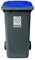Mobil Plastic Poubelle pour tri sélectif 120 L pour Usage extérieur - Gris et Bleu (UNI en 840)