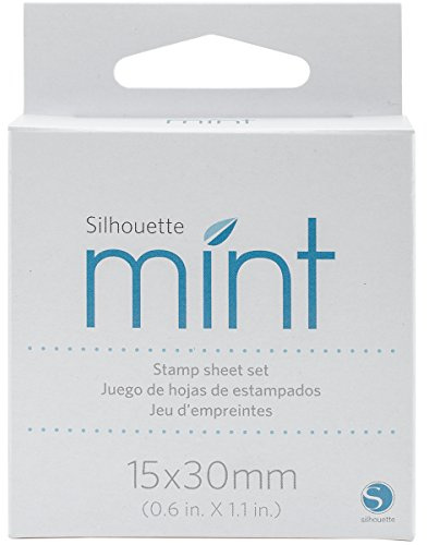 Silhouette Verwenden Sie das Blatt-Set, um individuelle Stempel zu erstellen, Mint, Gummi, XS
