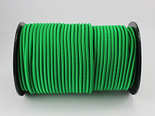 Corda elastica da 30 m, 6 mm, verde, in gomma, per teloni, corda elastica