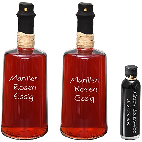 Marillen Rosen Aperitif Essig 3% Säure 2 x 0,25 Liter I Sparset mit Oliv & Co. Kirsch Balsamico di Modena 40ml