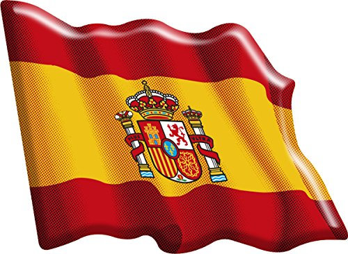 Artimagen - Pegatina Bandera Ondeante España Resina