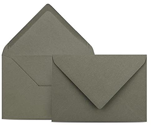 500 Briefumschläge DIN C6 Anthrazit - 11,4 x 16,2 cm - Kuverts mit 120 g/m² Nassklebung spitze Klappe - Umschläge ohne Fenster - Colours-4-you