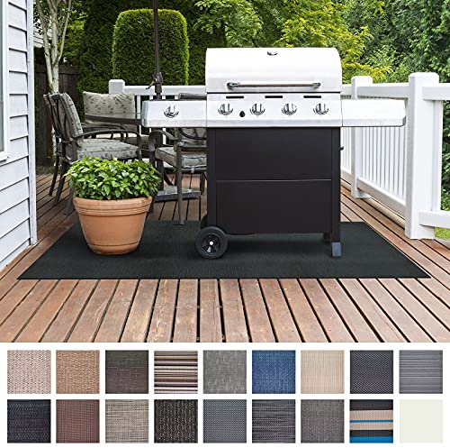Floordirekt Grillmatte Bodenschutz Grillteppich, Grillunterlage, Grillschutzmatte für Gasgrill & Holzkohlegrill für Outdoor und Garten - 90 x 120 cm Ferrara