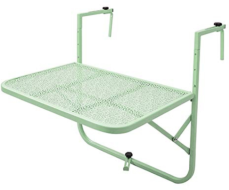 SYTH Balkonhängetisch klappbar Wandtisch,Balkontisch Hängetisch Klappbarer Gartentisch,3-Fach höhenverstellbarer Klapptisch, Tischplatte BxT: 60 x 40 cm