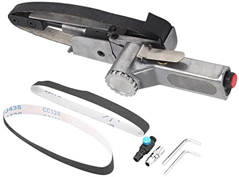 Ponceuse à bande pneumatique de 20mm, polisseur de ponceuse à bande d'air meulant le métal de machine-outil