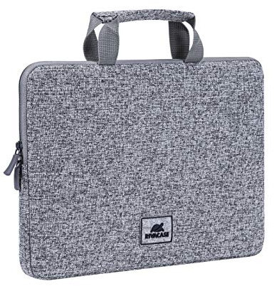 RIVACASE Laptoptasche, Sleeve für Laptops bis 13.3 Zoll - wasserdichte und ultraleichte Notebooktasche - kompakte Umhängetasche für Damen und Herren Aktentasche Schultertasche / (Hellgrau)
