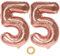 Luftballons Zahl 55 rosegold Nummer 55 Luftballon 55 Rosegold Folienballon 55. Geburtstag deko frauen, 32 Zoll Große Ballon Zahl 55 Riese Heliumfolie 55 jahre Geburtstag deko frau damen