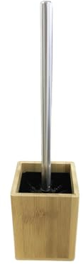Bagnoxx Brosse de Toilette avec Support Ø10cm x 37cm Bambou Marron Salle de Bain Design