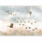 murando - Papier peint panoramique animal 400x280 cm - Revêtement mural décoration salon - Design moderne - Gris marron - Gentlestories tendances prairie ciel champs oiseaux paysage g-A-0350-a-a