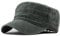 YULOONG Military Cap Vintage Washed Denim Army Caps Baumwolle Flat Top Cap Outdoor Sports Casual Sonnenhut Einstellbare Größe für Männer Frauen (A-Grün)