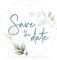 white & ivory 10 runde Aufkleber, Sticker SAVE THE DATE | 4cm Durchmesser | Gastgeschenke für Hochzeit Taufe Geburtstag | selbstklebend | stilvolles Design