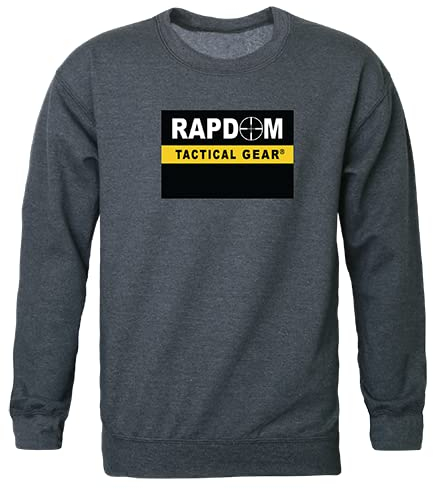Rapid Dominance Unisex Grafisches Rundhalsausschnitt Sweatshirt, Anthrazit meliert, Large