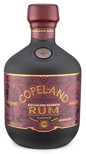 Copeland Smugglers’ Reserve Overproof Rum 70cl, 57.2% ABV, Premium Dark Rum, Pot Still Barbados & Irish Rum Blend, Bourbon & Pinot Noir Cask Matured