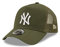 New Era New York Yankees MLB Tonal Mesh Olive A-Frame Adjustable Trucker Cap - One-Size