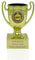 Pokal mit Gravur Wunschtext | Pokale Kindergeburtstag | Henkelpokal als Geschenk für Kinder, Frauen und Männer mit Embleme | Wanderpokal für jeden Anlass | Trophäe Mini Pokal in DREI Farben (Gold)